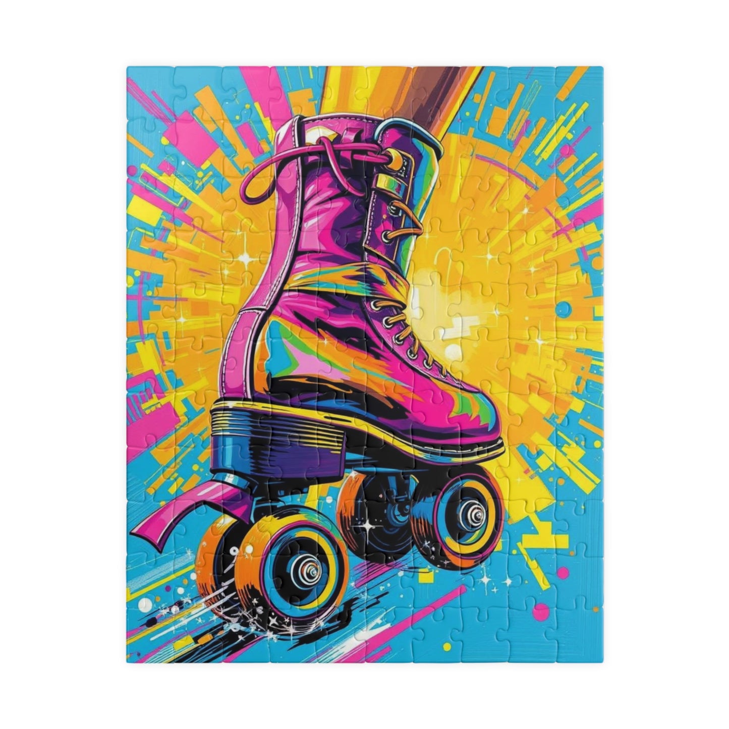 Colorful Roller Skate Puzzle | Pop Art Jigsaw Game | Fun Gift for Roller Skating Lovers | 110-1014 Piece | Family Game Night, Unique Home 110 pcs (Vertical) Puzzle The Puzzle Chest