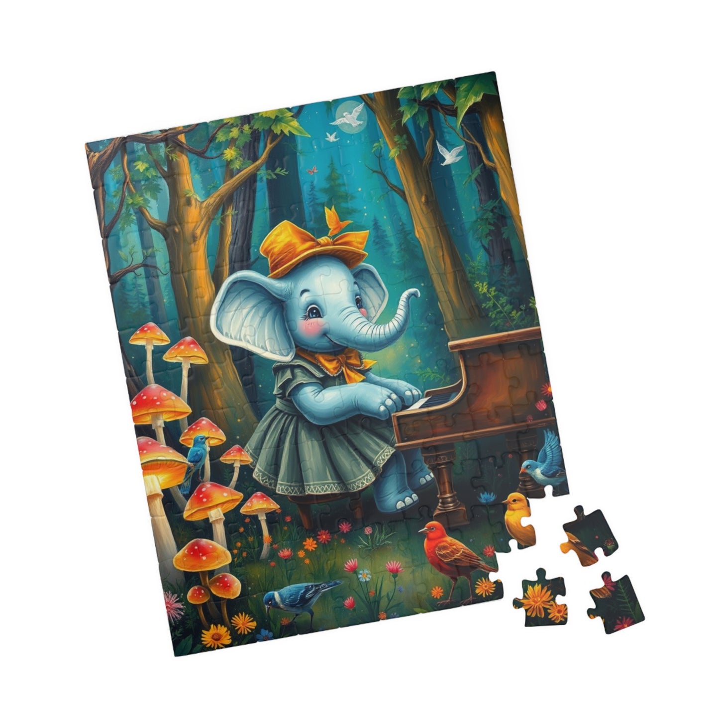 Whimsical Elephant Puzzle - 110, 252, 520, 1014-piece, Puzzle for Adults, Family Fun Activity, Birthday Gift Idea for Animal Lover Puzzle The Puzzle Chest