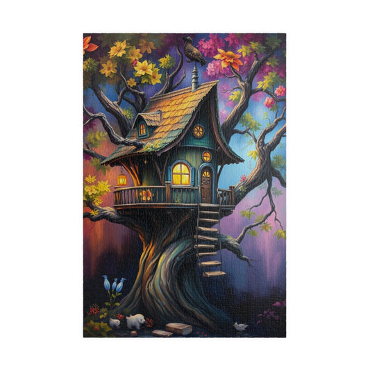 Charming Treehouse Jigsaw Puzzle for Adults, Puzzle Lover Holiday or Birthday Gift for Friends, Mindfulness Activity, Entertaining Pastime 1014 pcs (Vertical) Puzzle The Puzzle Chest
