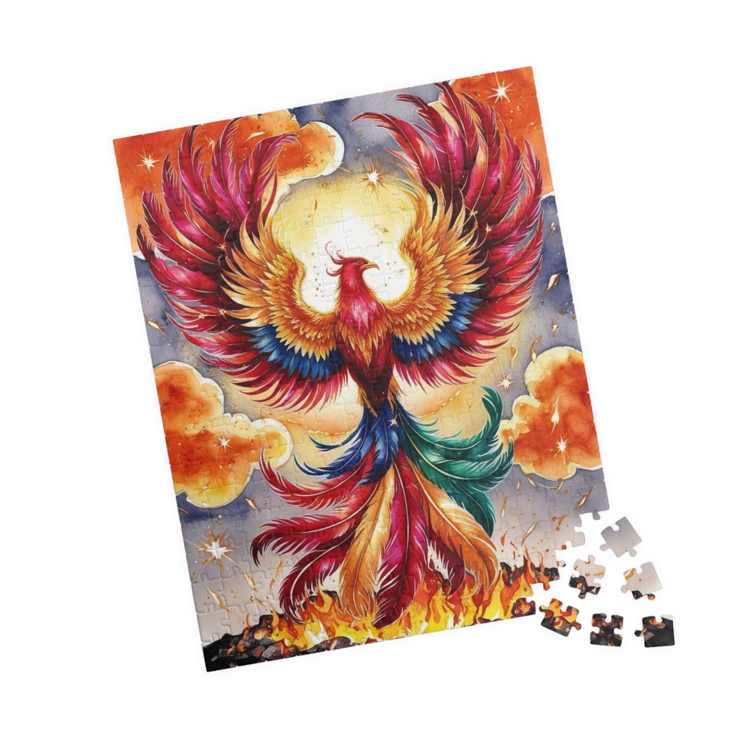 Phoenix Jigsaw Puzzle, Mythical Fire Bird, Folklore Art, Creative Gift for Adults, Birthday, Holiday Fun Puzzle The Puzzle Chest