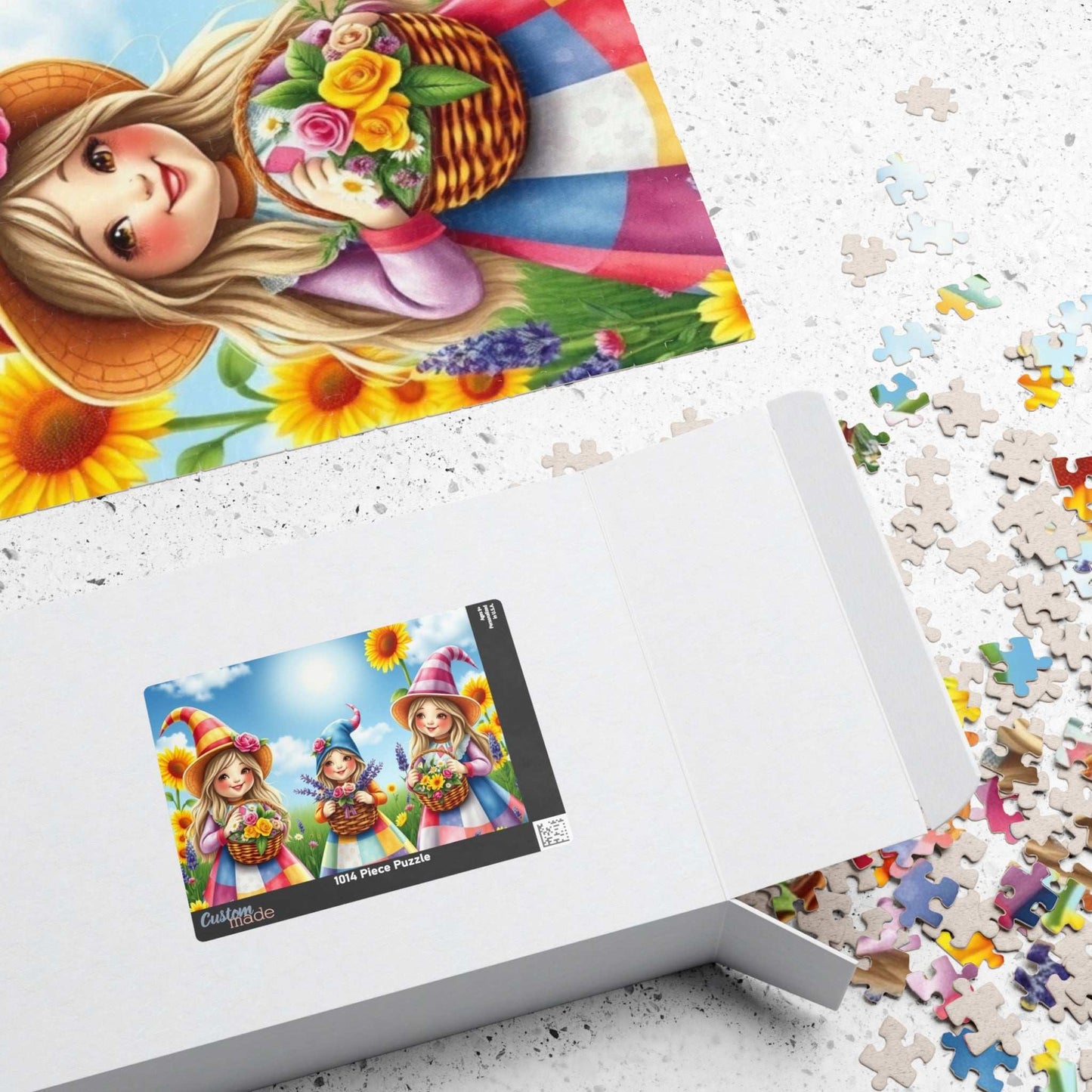 Flower Festival Gnome Puzzle - Spring Themed Mythical Jigsaw Game Puzzle The Puzzle Chest