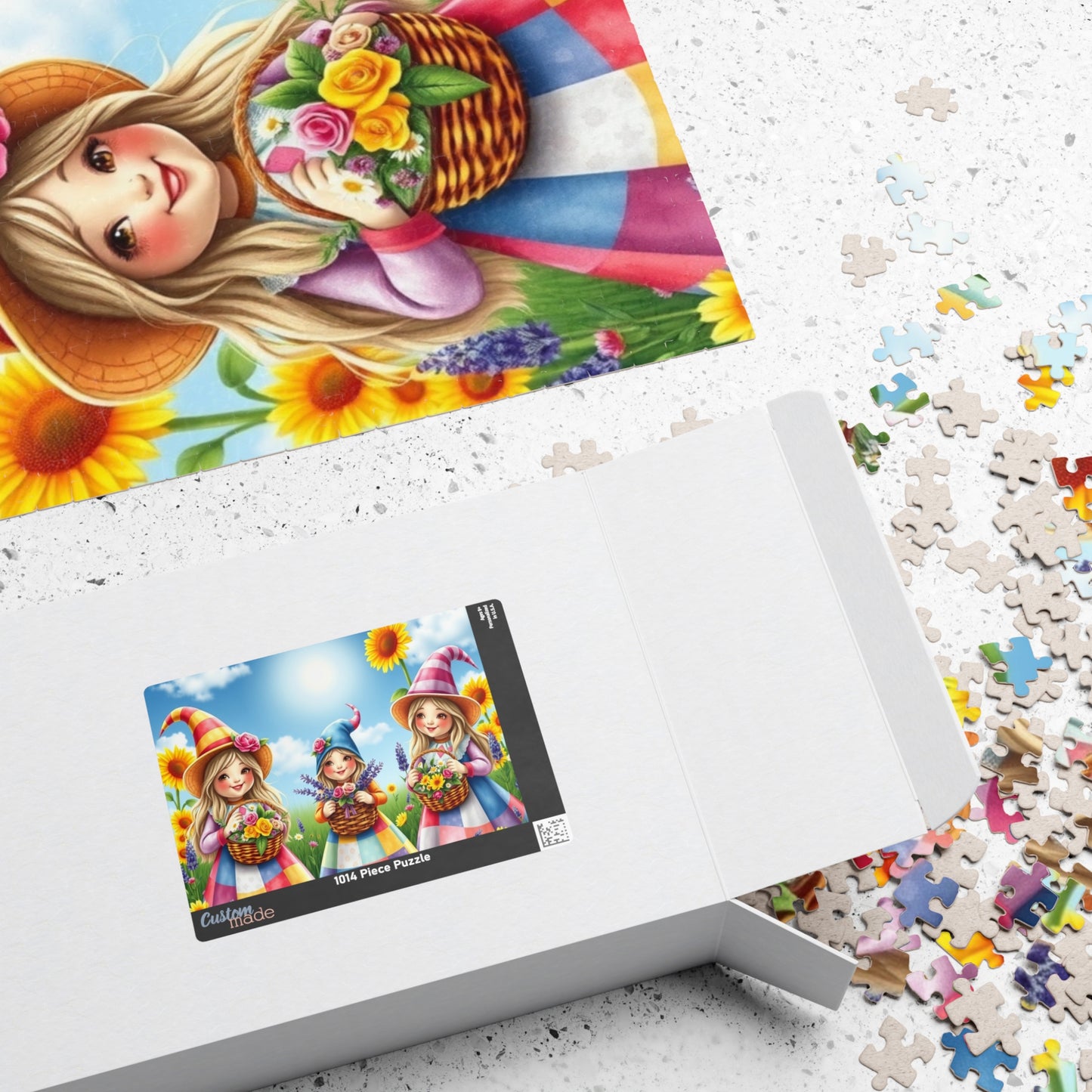 Flower Festival Gnome Puzzle - Spring Themed Mythical Jigsaw Game Puzzle The Puzzle Chest