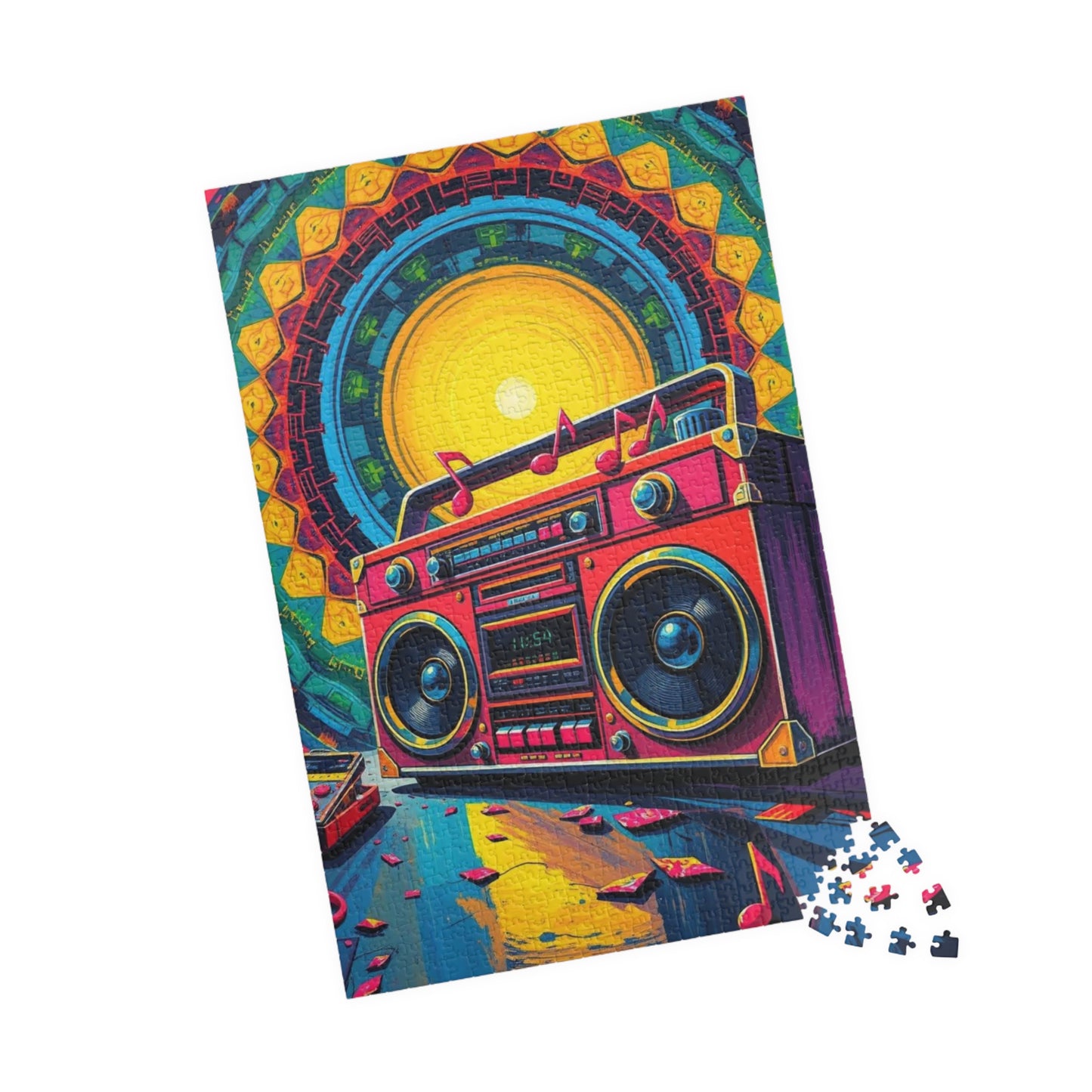 Retro Boombox Puzzle - 110 to 1014 Piece Pop Art Jigsaw Game, Music Lover Gift for Friend, Home Entertainment, Game Night Fun, 80s Nostalgia Puzzle The Puzzle Chest