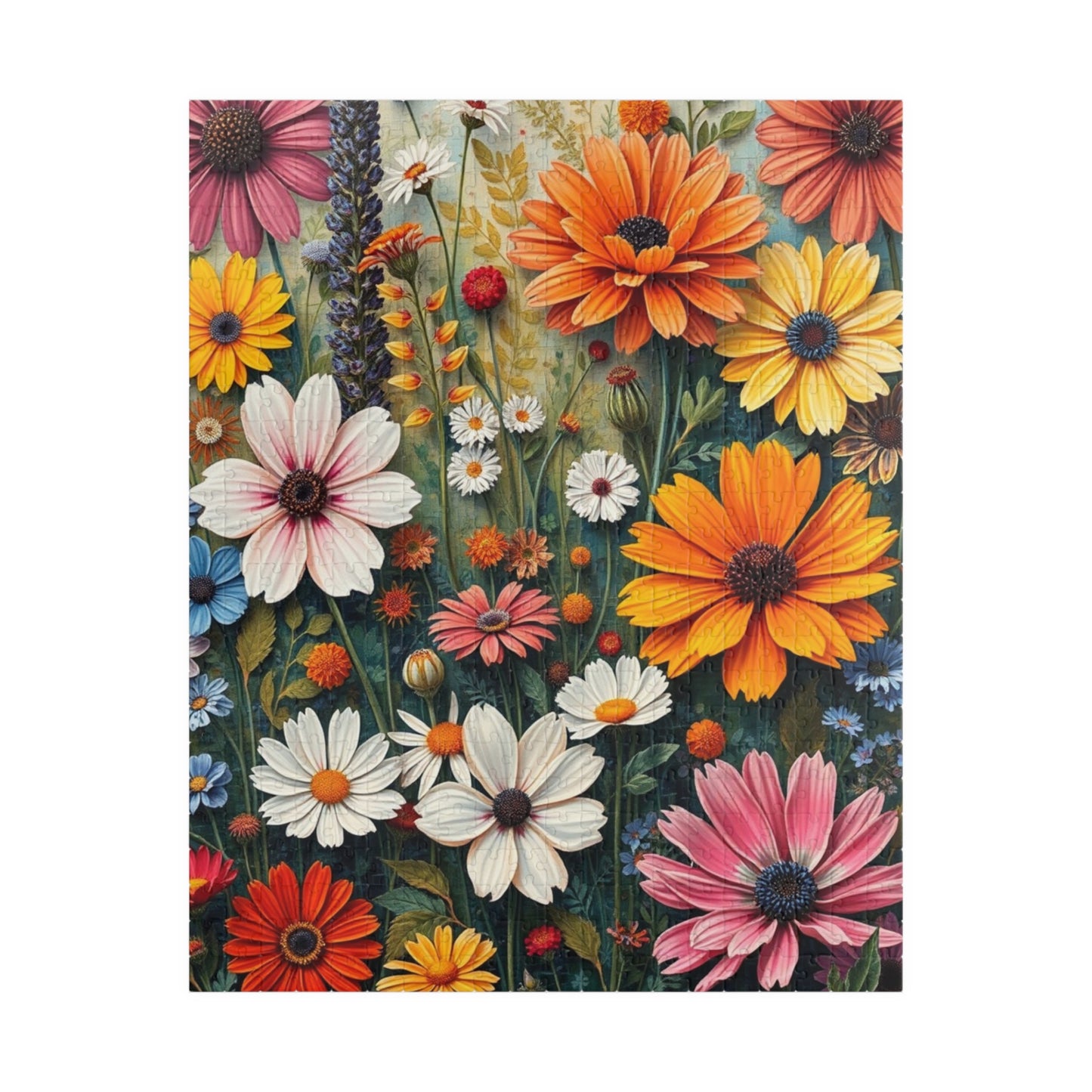 Floral Jigsaw Puzzle, Gift for Flower Lovers, Family Fun Activity, Solo Fun 520 pcs (Vertical) Puzzle The Puzzle Chest