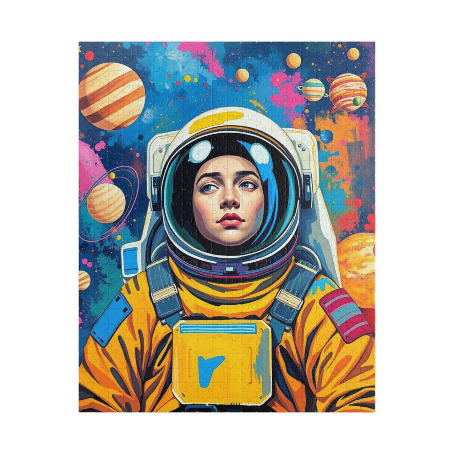 Colorful Astronaut Puzzle, Pop Art Space Themed Jigsaw Game, Best Gift for Space Lover, Mindfulness Activity, Fun Family Home Entertainment 520 pcs (Vertical) Puzzle The Puzzle Chest