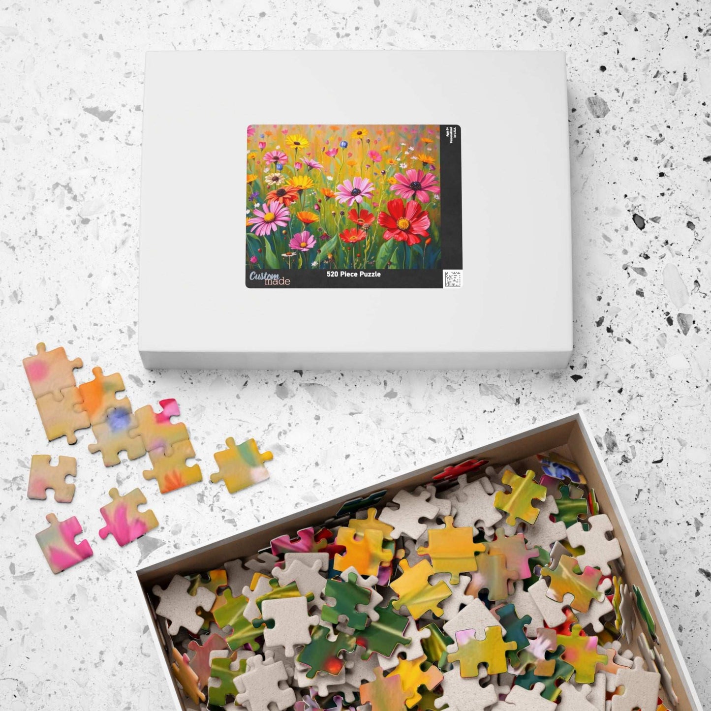 Vibrant Floral Puzzle, Flower Botanical Jigsaw Game for Adults, Gift for Nature Lovers and Family Fun Game Nights, Mindfulness Activity Puzzle The Puzzle Chest