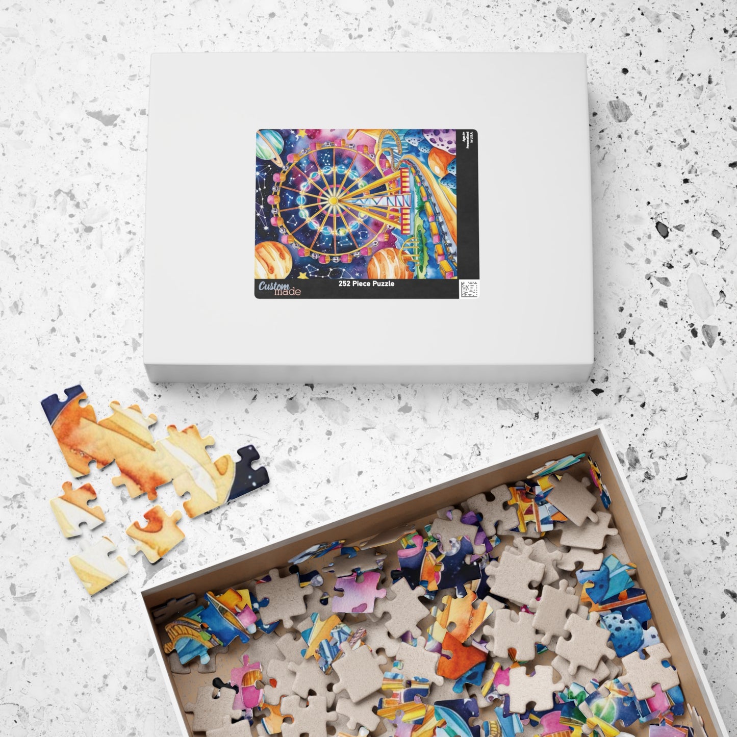 Jigsaw Puzzle - Surreal Carnival in Space, Trippy Design, 110 252 520 1014-piece, Fun Activity Adult Hobby, Family Game Night, Mindful Hobby Puzzle The Puzzle Chest
