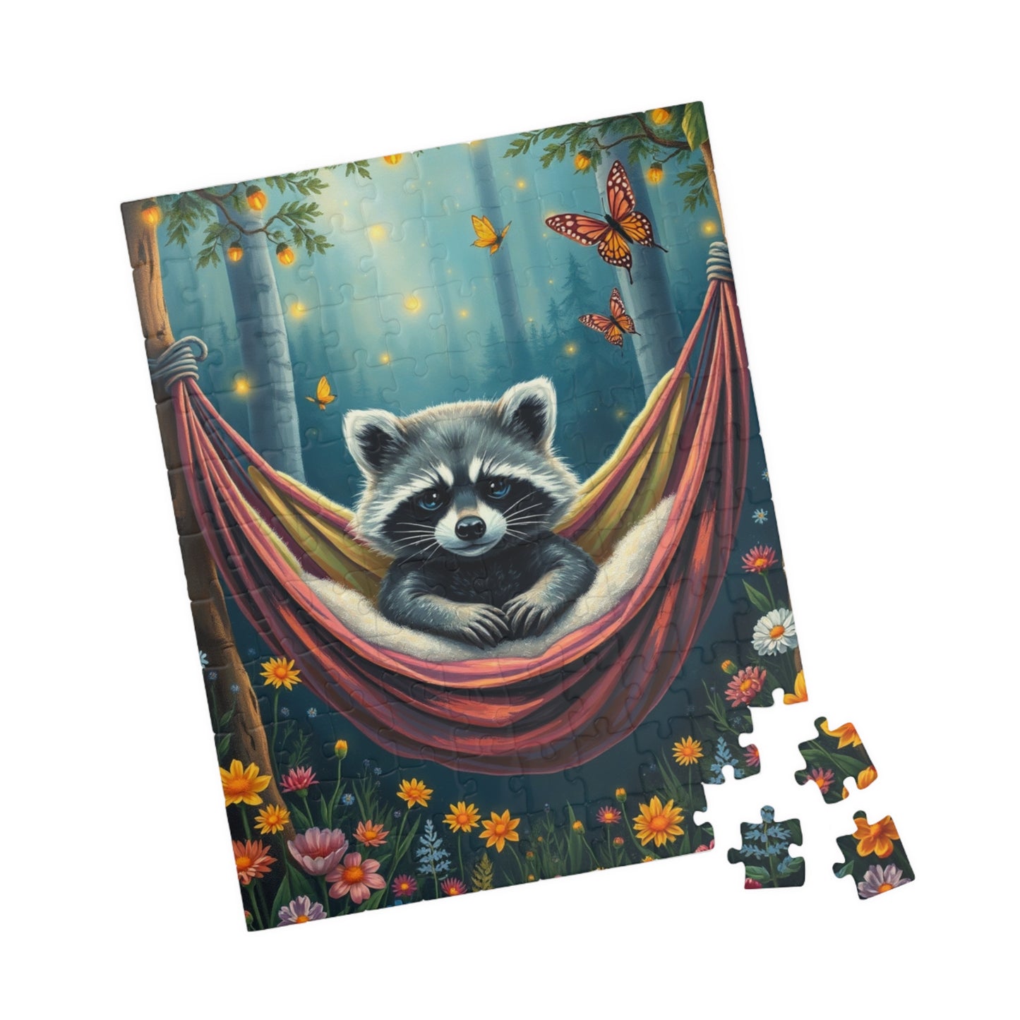 Whimsical Raccoon Jigsaw Puzzle Game for Adults, Nature Lover Friend Gift for Holiday Birthday, Family Night Home Entertainment Puzzle The Puzzle Chest