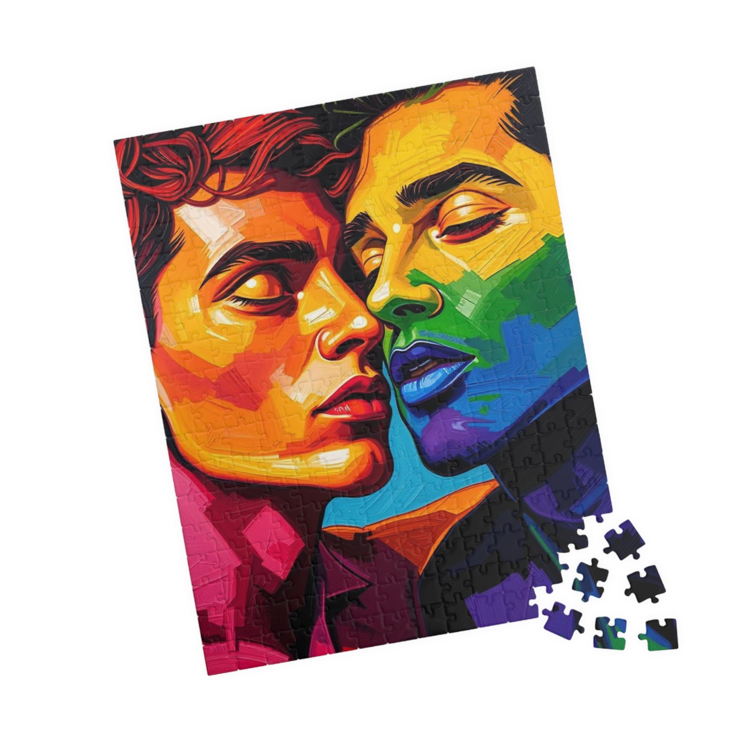 United in Color Jigsaw Puzzle - Pride Portrait, LGBTQ Art Rainbow Faces, Pride Gift for Puzzle Lover, Friends, Family or Solo Fun Puzzle The Puzzle Chest