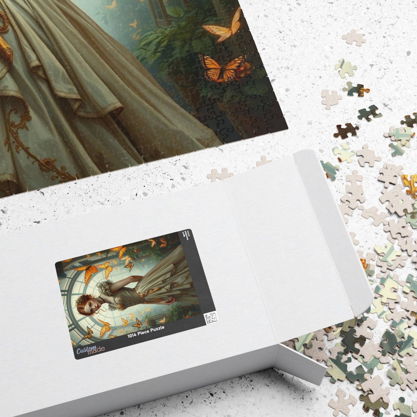 Puzzle, Steampunk Woman Futuristic Greenhouse Mechanical Butterflies Plants, 110 252 520 1014-Piece, Family Jigsaw Game Activity, Giftable Puzzle The Puzzle Chest