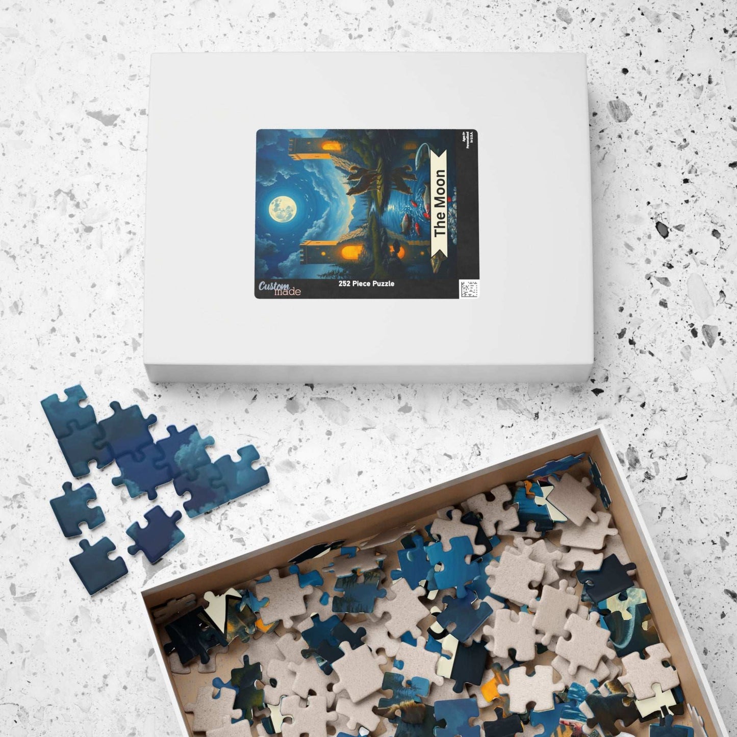 The Moon Jigsaw Puzzle - Tarot Style Moonlit Castle, 110-1014 Piece Ideal for Family Game Night, Puzzle Lover Gift, Mindfulness Activity Puzzle The Puzzle Chest
