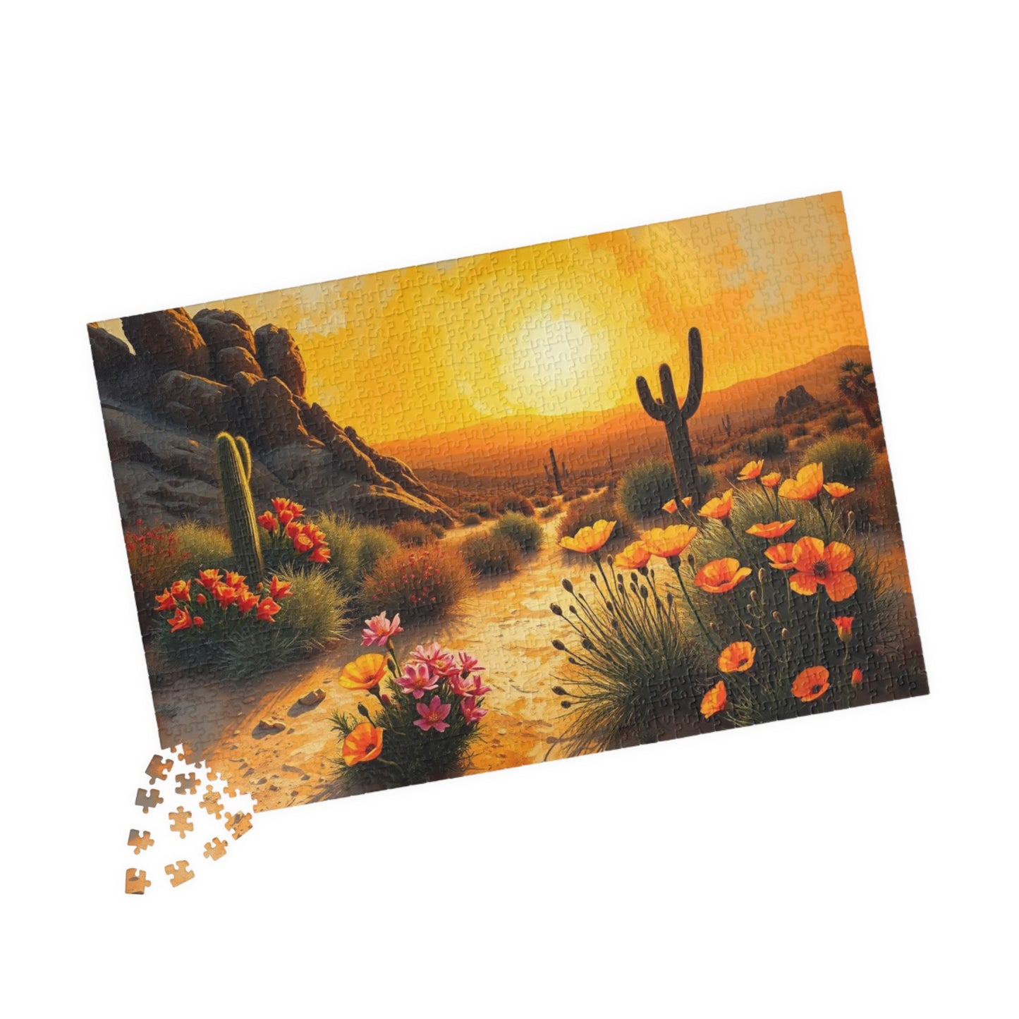 Desert Sunset Puzzle, Landscape Jigsaw Game, Quiet Home Activity, Gift for Nature Lover, Family or Solo Fun, Holiday or Birthday Present Puzzle The Puzzle Chest