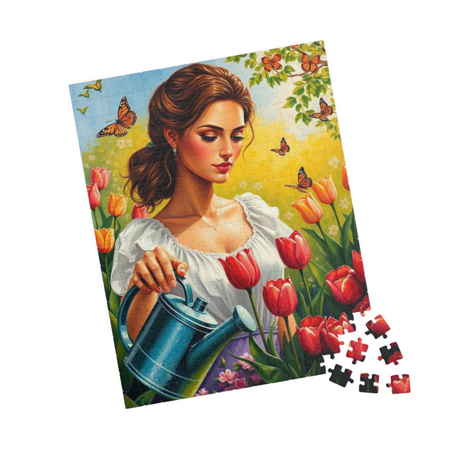 Spring Garden Puzzle - Beautiful Floral Jigsaw Puzzle for Adults, Perfect Gift for Nature Lovers, Family Fun Game Night, Relaxation Activity Puzzle The Puzzle Chest