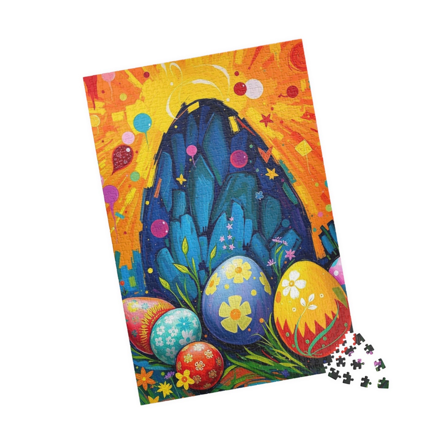 Vibrant Easter Egg Puzzle, Spring Jigsaw Game for Adults, Fun Family Activity, Puzzle Lover Holiday Birthday Gift for Friends, Easter Celebration Puzzle The Puzzle Chest