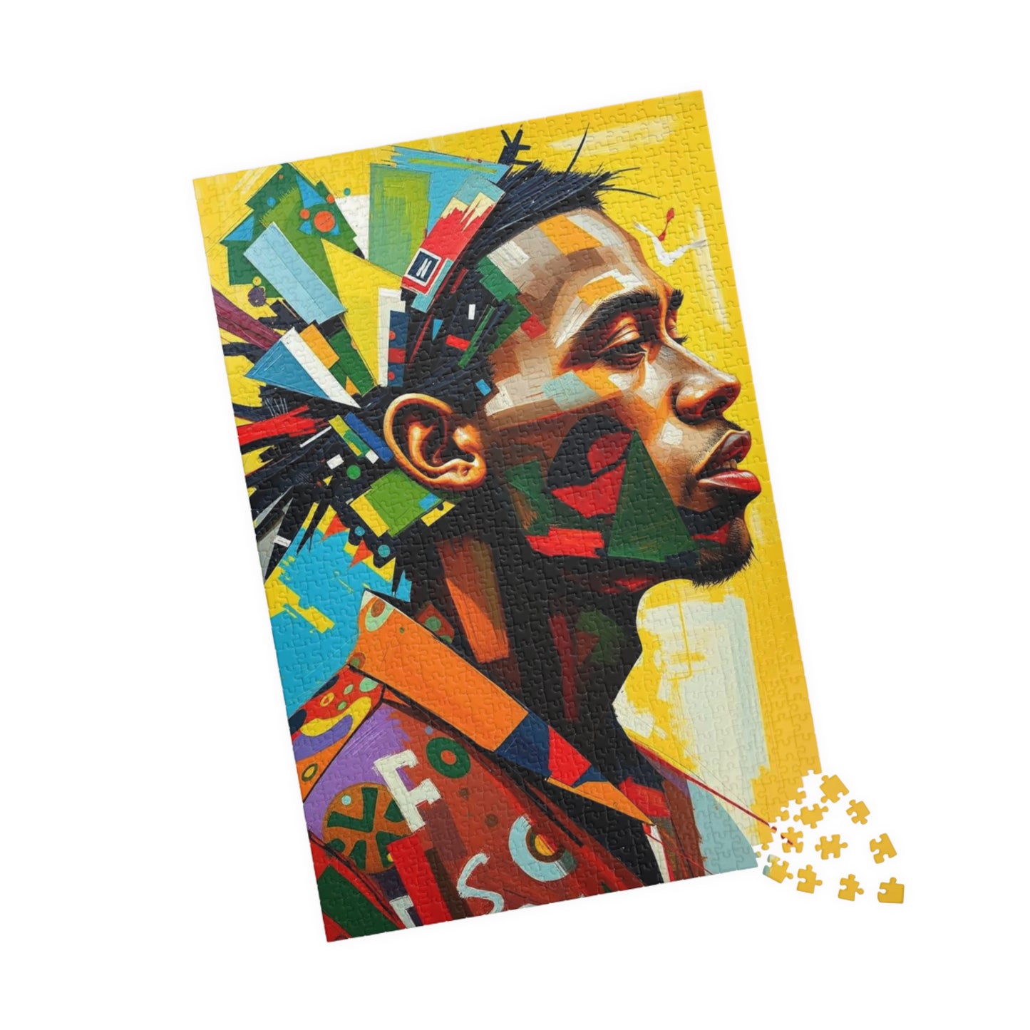 Colorful Black Man Art Puzzle - 110 to 1014 pieces, Unique Gift for Friend, Brain Teaser, Family Fun Activity, Art Enthusiast Puzzle The Puzzle Chest
