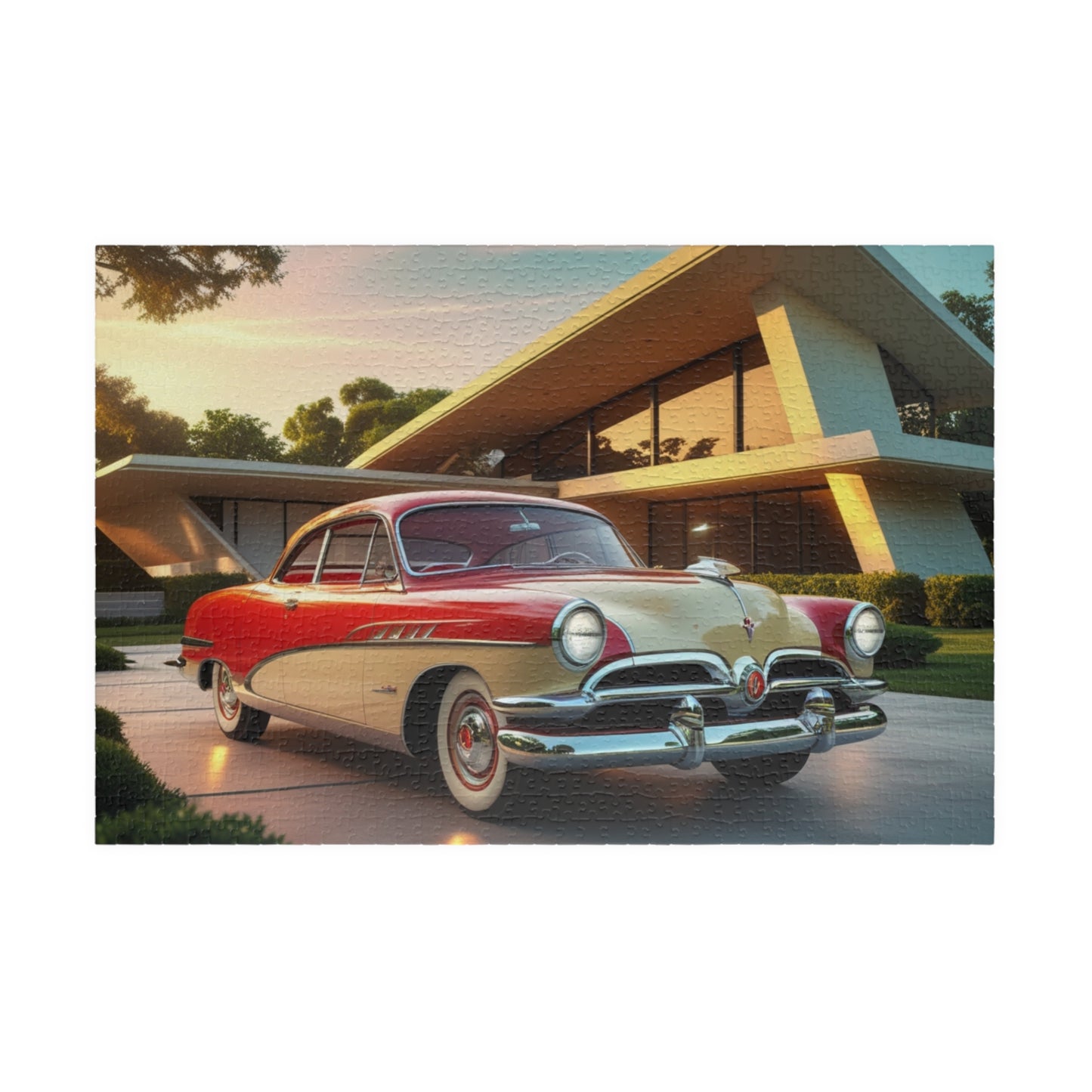 Vintage Car Jigsaw Puzzle, 1953 Manhattan, Classic Automobile Art 1014 pcs (Horizontal) Puzzle The Puzzle Chest