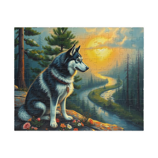 Nature-Inspired Wolf Puzzle, Stunning Serenity Artwork, Perfect for Family Game Night, Gifts for Animal Lovers, Cozy Indoor Activity 110 pcs (Horizontal) Puzzle The Puzzle Chest