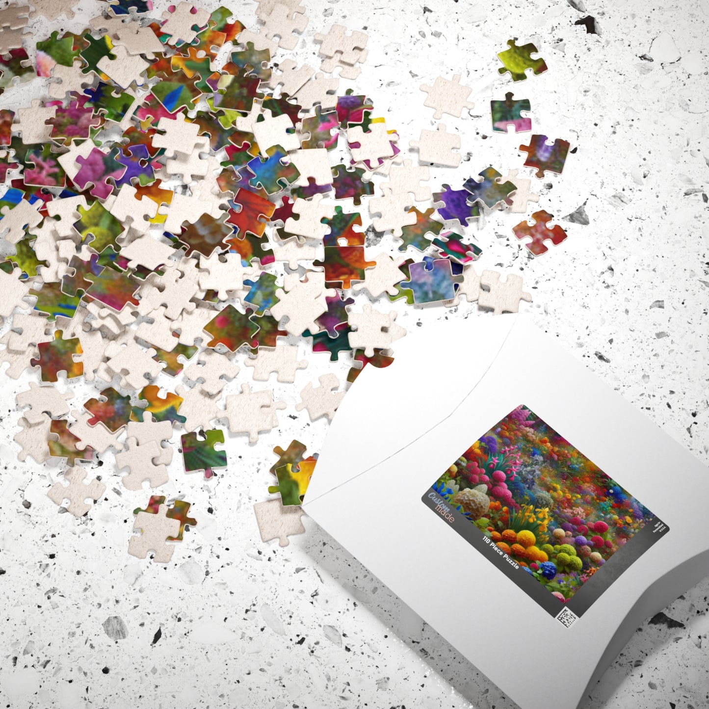 Blooming Wildflower Garden Puzzle, Floral Art Challenging Jigsaw, Flower Tabletop Game Puzzle The Puzzle Chest