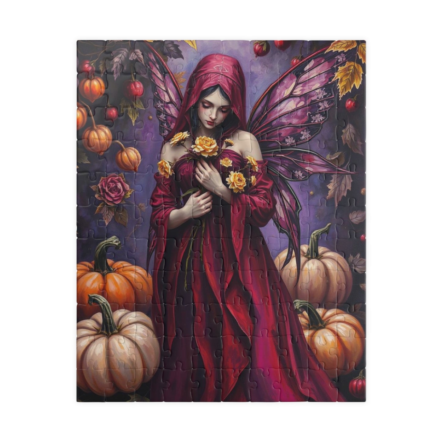 Withering Garden Fairy Jigsaw Puzzle, 110-1014 Piece Autumn Mythical Game for Family Activity, Puzzle Lover Gift, Halloween, Fantasy Art 110 pcs (Vertical) Puzzle The Puzzle Chest