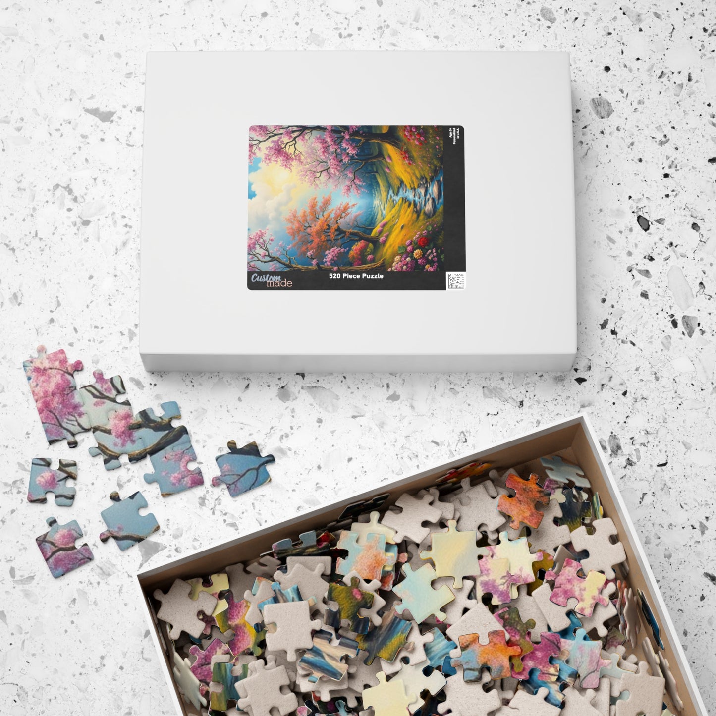 Puzzle, Spring Landscape with Colorful Trees Flowers and Greenery - 110-1014 Piece Jigsaw, Family Activity, Home Decor, Stress Relief, Gift Puzzle The Puzzle Chest