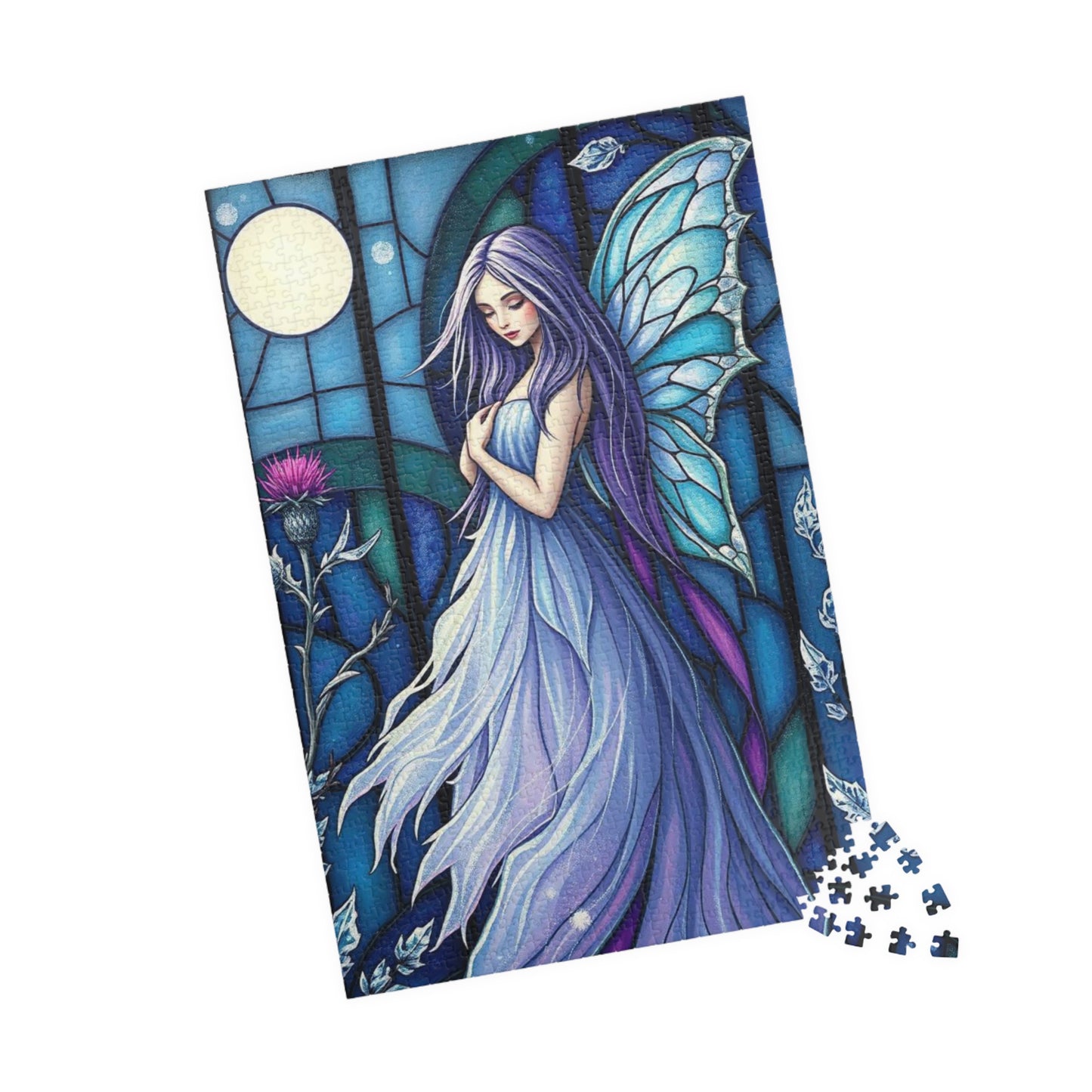 Enchanting Fairy Puzzle - Stained Glass Style 110 to 1014-Piece Jigsaw, Fantasy Lover Gift for Friends and Puzzle Enthusiasts