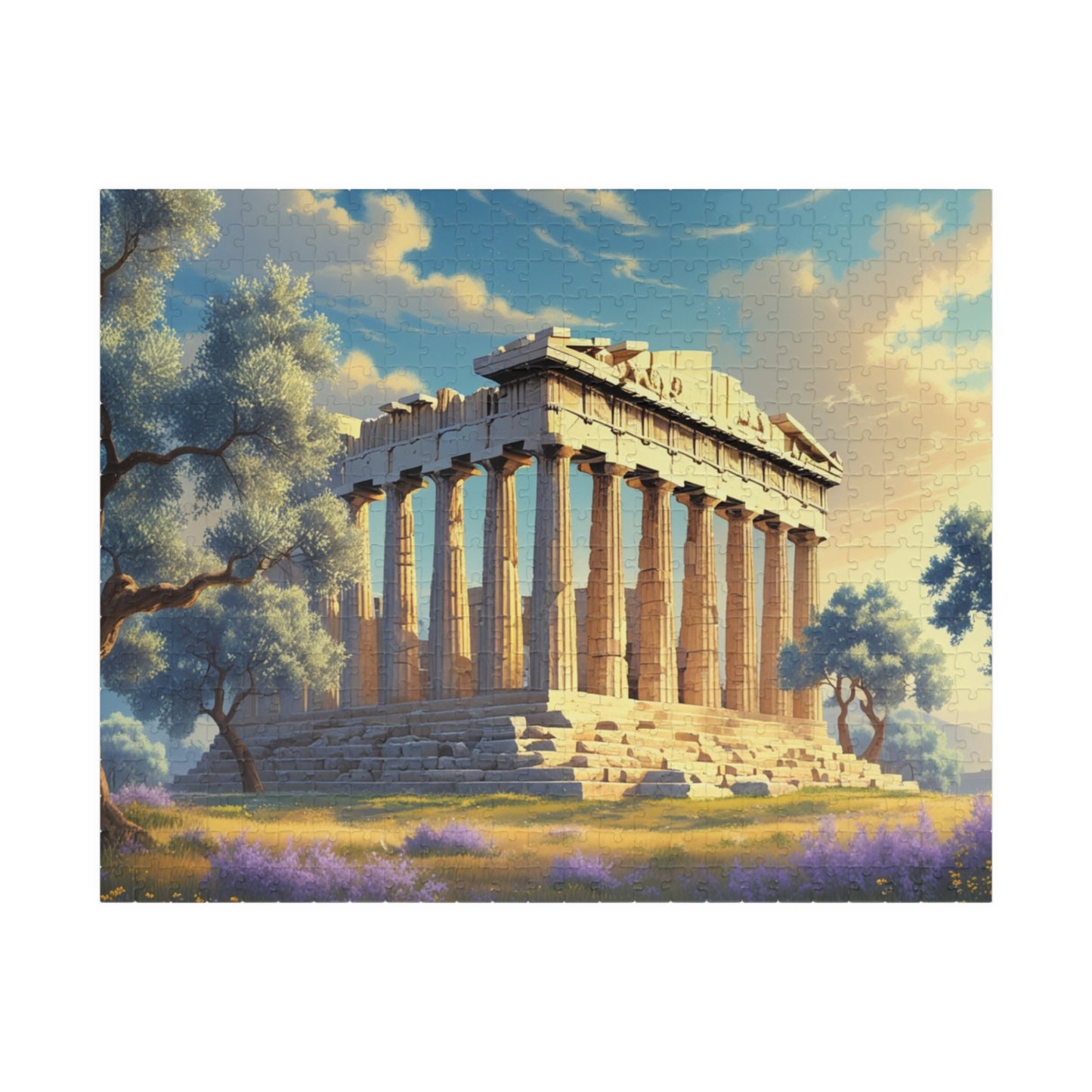 The Parthenon Jigsaw Puzzle - Athens Landmark, 110, 252, 520, 1014-piece Game Ideal for Game Nights, Solo Fun, Gift for Friends 520 pcs (Horizontal) Puzzle The Puzzle Chest