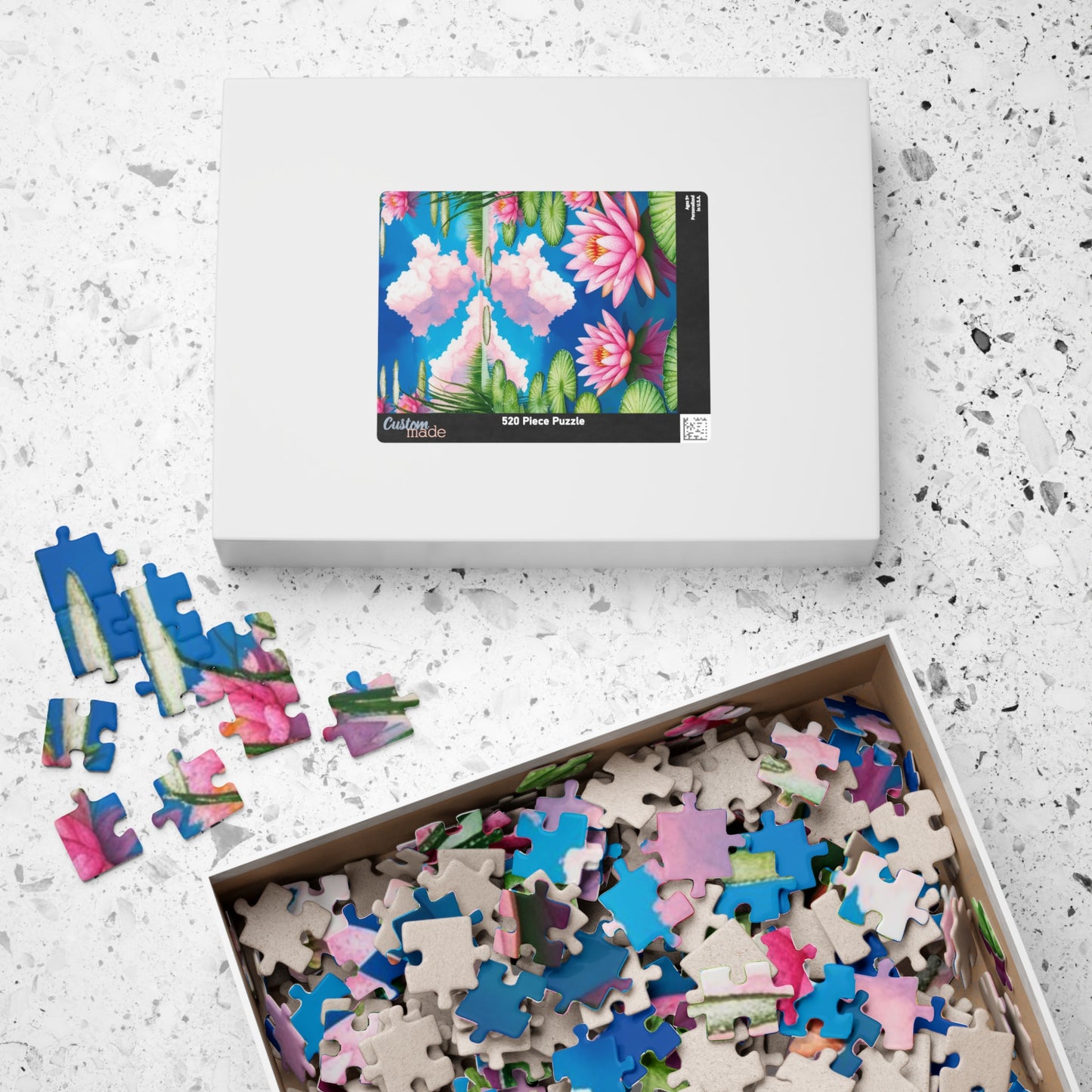 Water Lily Pond Puzzle 110-520 Piece, Tranquil Floral Landscape Jigsaw Game Claude Monet-Inspired, Lush Greenery Water Reflections, Giftable Puzzle The Puzzle Chest