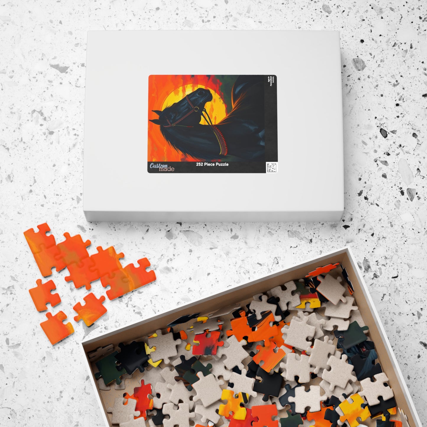 Majestic Horse Sunset Jigsaw Puzzle, Perfect Equestrian Gift for Friend Animal Lover, Family Fun Home Entertainment, Mindfulness Activity Puzzle The Puzzle Chest