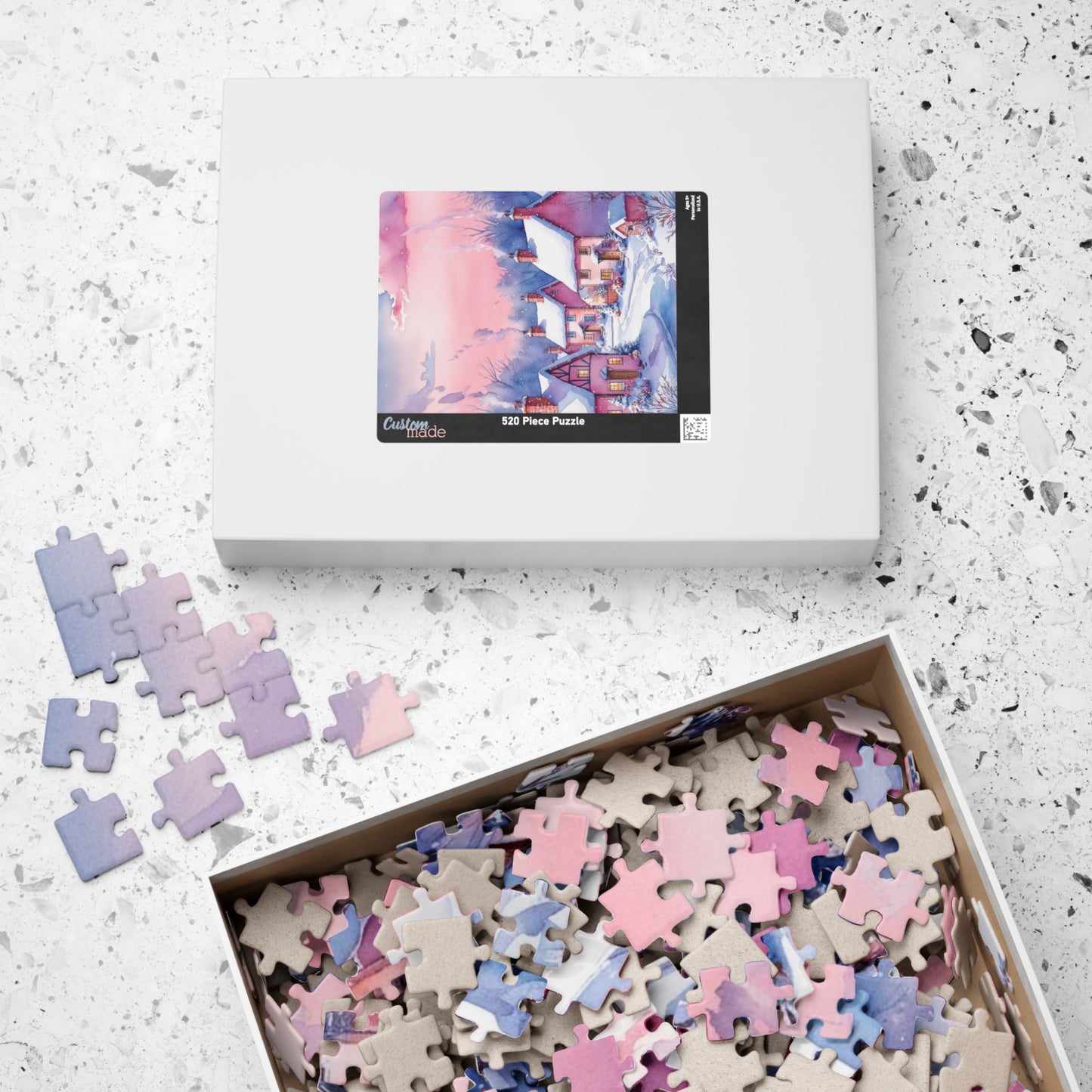 Snow-Covered Village Jigsaw Puzzle, Claude Monet Inspired Winter Landscape Art Puzzle, Game for Adults Teens Seniors, Puzzle Fans, Giftable Puzzle The Puzzle Chest