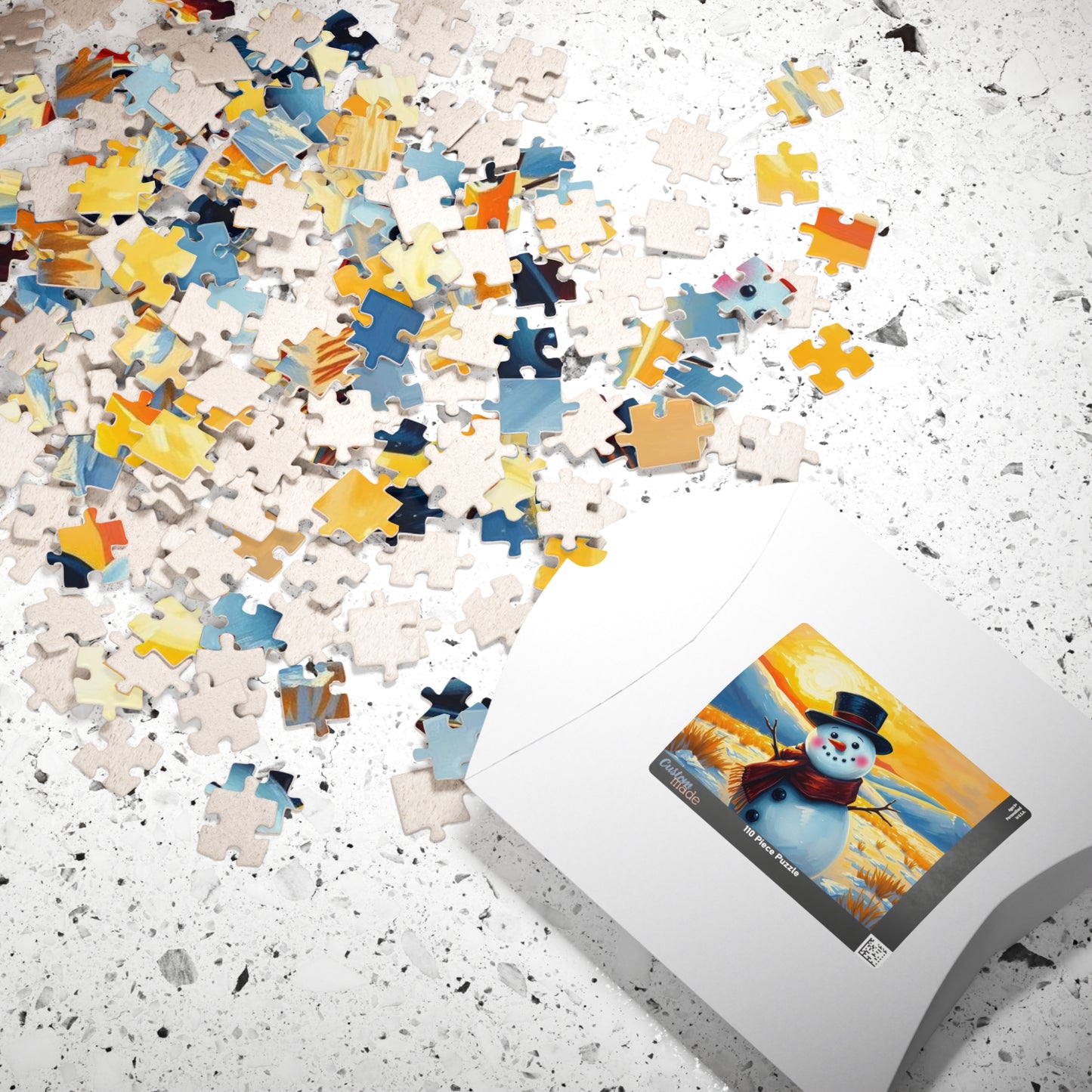 Lonely Snowman Puzzle, 110-1014 Piece Nostalgic Winter Jigsaw Game for Adults, Family Fun, Holiday Entertainment, Gift for Puzzle Lovers
