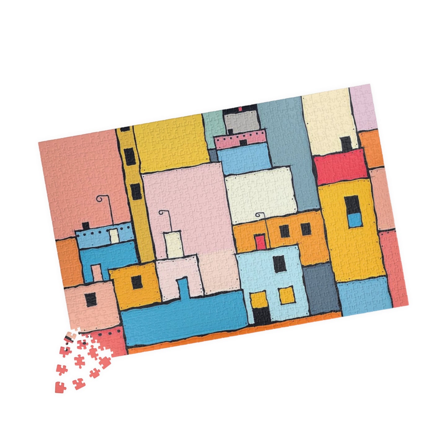 Colorful Abstract Jigsaw Puzzle - Urban Scene | Fun Activity for Family Game Night, Home Entertainment, Gift for Puzzle Lovers, or Holidays Puzzle The Puzzle Chest
