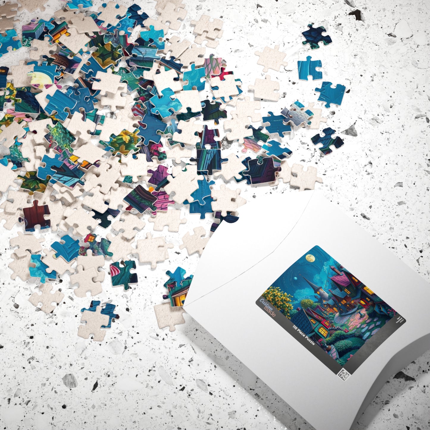Whimsical Nighttime Village Puzzle - 110, 252, 520, 1014-piece, Ideal for Family Game Night, Mental Exercise, Gift for Puzzle Lovers The Puzzle Chest