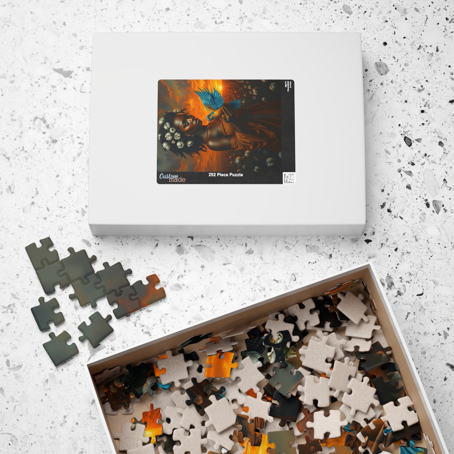 Black Woman in Cotton Field Jigsaw Puzzle, Black History African American Puzzle Art for Adults, Afrocentric Family Home Entertainment or Solo Fun, Friend Gift Puzzle The Puzzle Chest