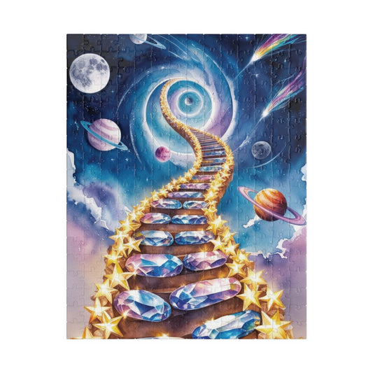 Trippy Space Jigsaw Puzzle, Celestial Stairway Starry Sky 252 520 1014 Pieces, Galaxy Puzzle, Mind-bending Gifted Puzzle Dreamscape 252 pcs (Vertical) Puzzle The Puzzle Chest