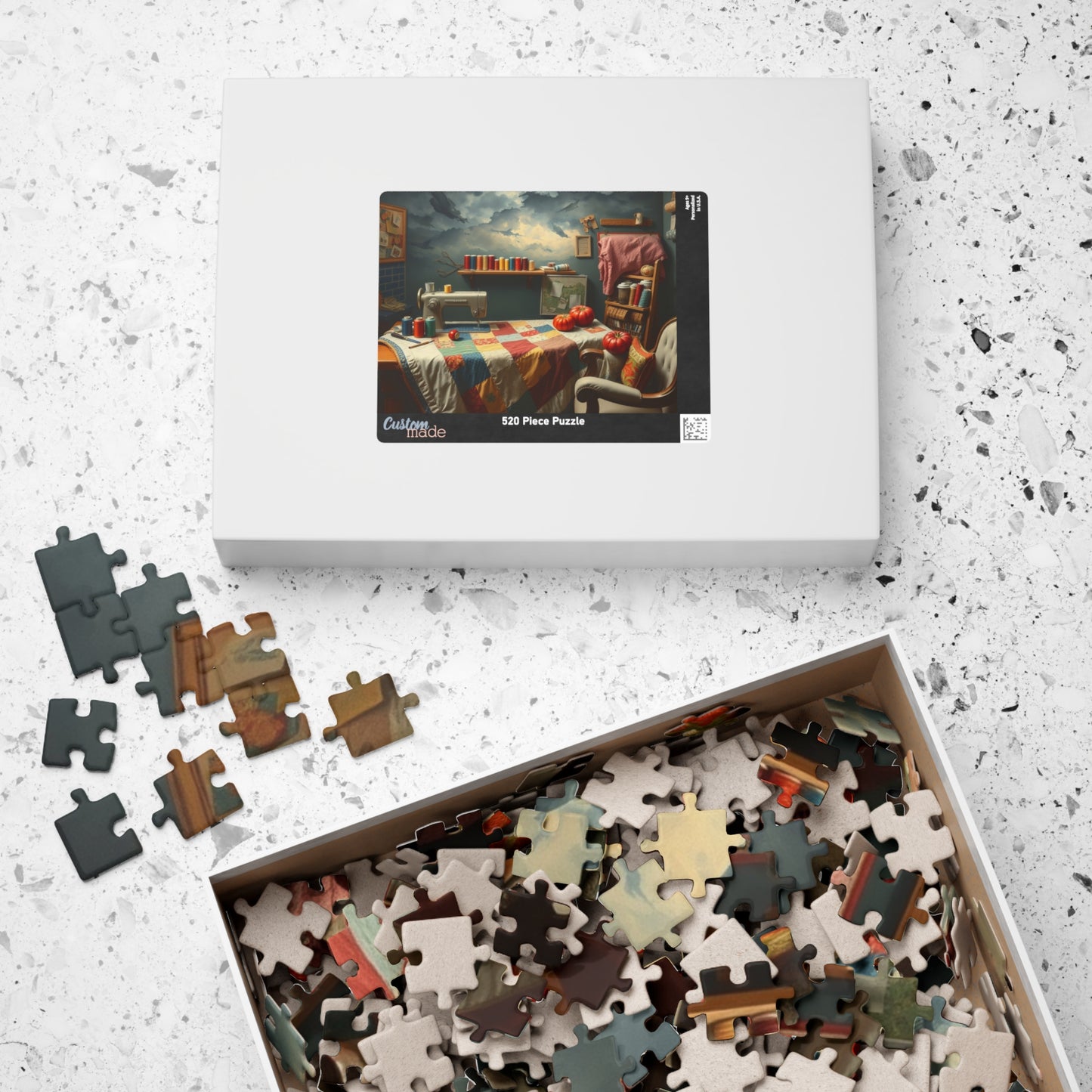 Cozy Sewing Room Jigsaw Puzzle, Quilting Studio DIY Jigsaw Game, 110-1014Piece Toy, Crafting Hobby Gift, Relaxing Fun Family Activity, Gift