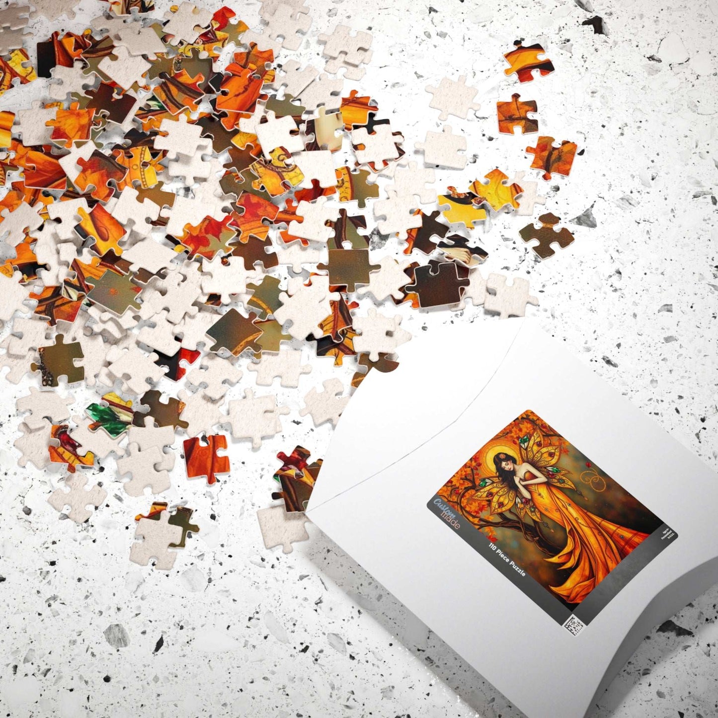 Bejeweled Autumn Fairy Jigsaw Puzzle, Mythical Fantasy Art, 110-1014 Pieces, Enchanting Unique Gift for Puzzle Lover, Family Fun Activity Puzzle The Puzzle Chest