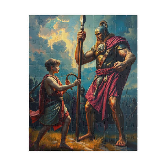 David and Goliath Puzzle, Classic Jigsaw for Family Fun, Perfect Holiday or Birthday Gift for Puzzle Lovers 110 pcs (Vertical) Puzzle The Puzzle Chest