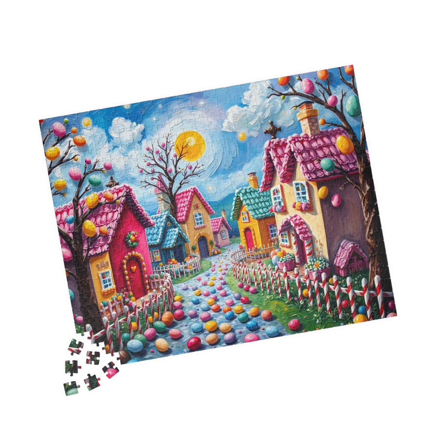 Candy Village Jigsaw Puzzle, Whimsical 110/252/520/1014-piece Easter Game for Adult Home Entertainment, Puzzle Lover Gift for Friends Puzzle The Puzzle Chest