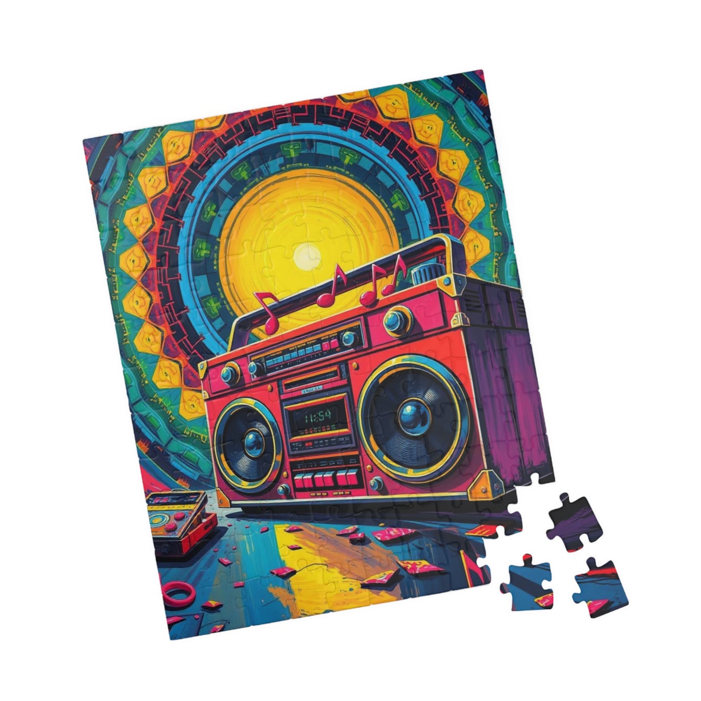 Retro Boombox Puzzle - 110 to 1014 Piece Pop Art Jigsaw Game, Music Lover Gift for Friend, Home Entertainment, Game Night Fun, 80s Nostalgia Puzzle The Puzzle Chest