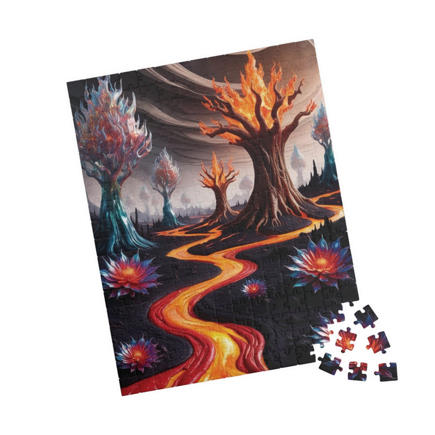 Lava Garden Puzzle, Trippy Fantasy Alien Landscape Jigsaw, Unique Surreal Art, 110 252 1014-Piece Adult Challenging Puzzle Lover Gift, Hobby Puzzle The Puzzle Chest