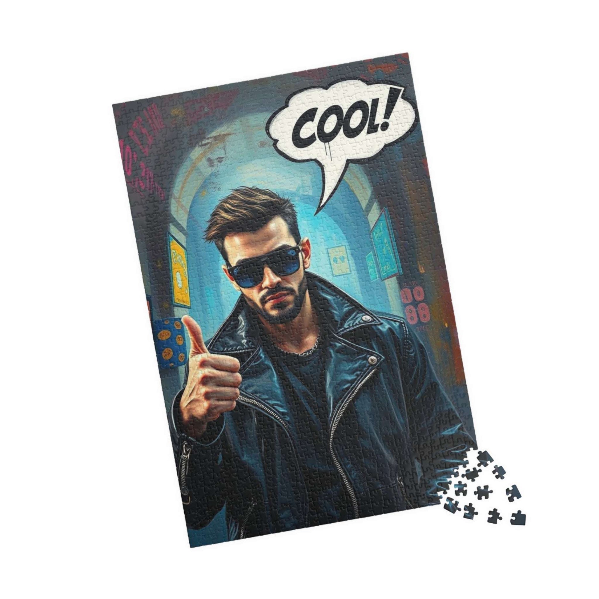 Cool Vibe Puzzle - Pop Art Jigsaw Game, Fun Gift for Friend, Family, Game Night, Unique Nostalgic Birthday/Christmas Present, Vintage Design 1014 pcs (Vertical) Puzzle The Puzzle Chest