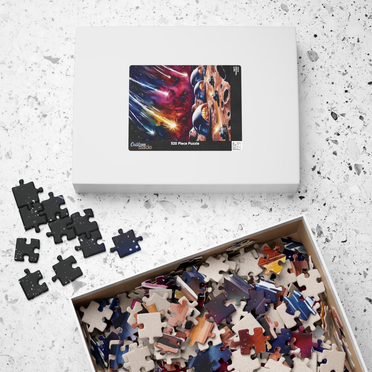 Space Jigsaw Puzzle, Meteor Shower Moon Base Puzzle, Futuristic Space Domes, Family Activity Game Night, Astronomy Puzzle, Educational Puzzle The Puzzle Chest