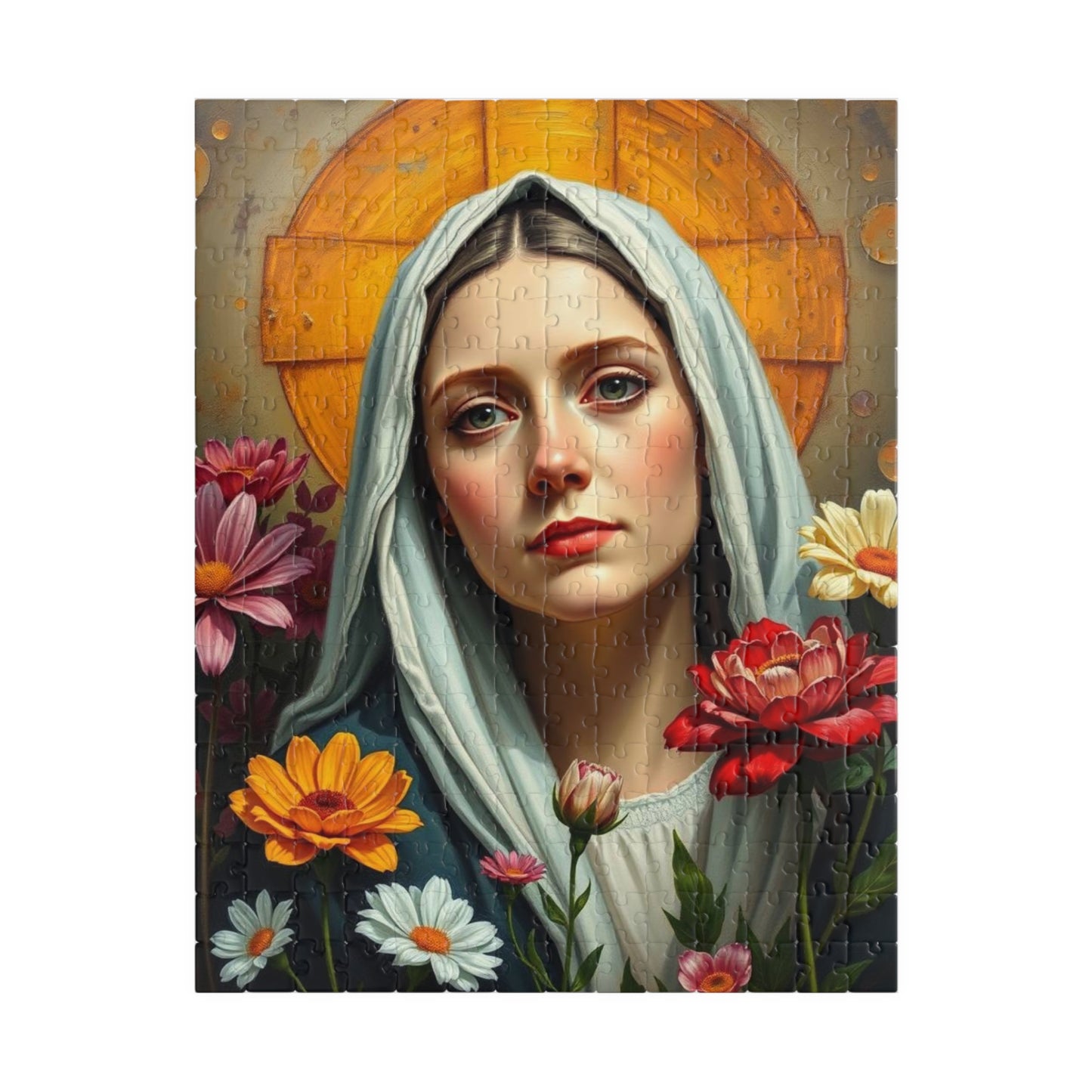 Jigsaw Puzzle, Catholic Saint Therese Flower Garden, 110 252 520 1014 Piece, Religious Gift Idea, Mindfulness Activity, Family Bonding 252 pcs (Vertical) Puzzle The Puzzle Chest