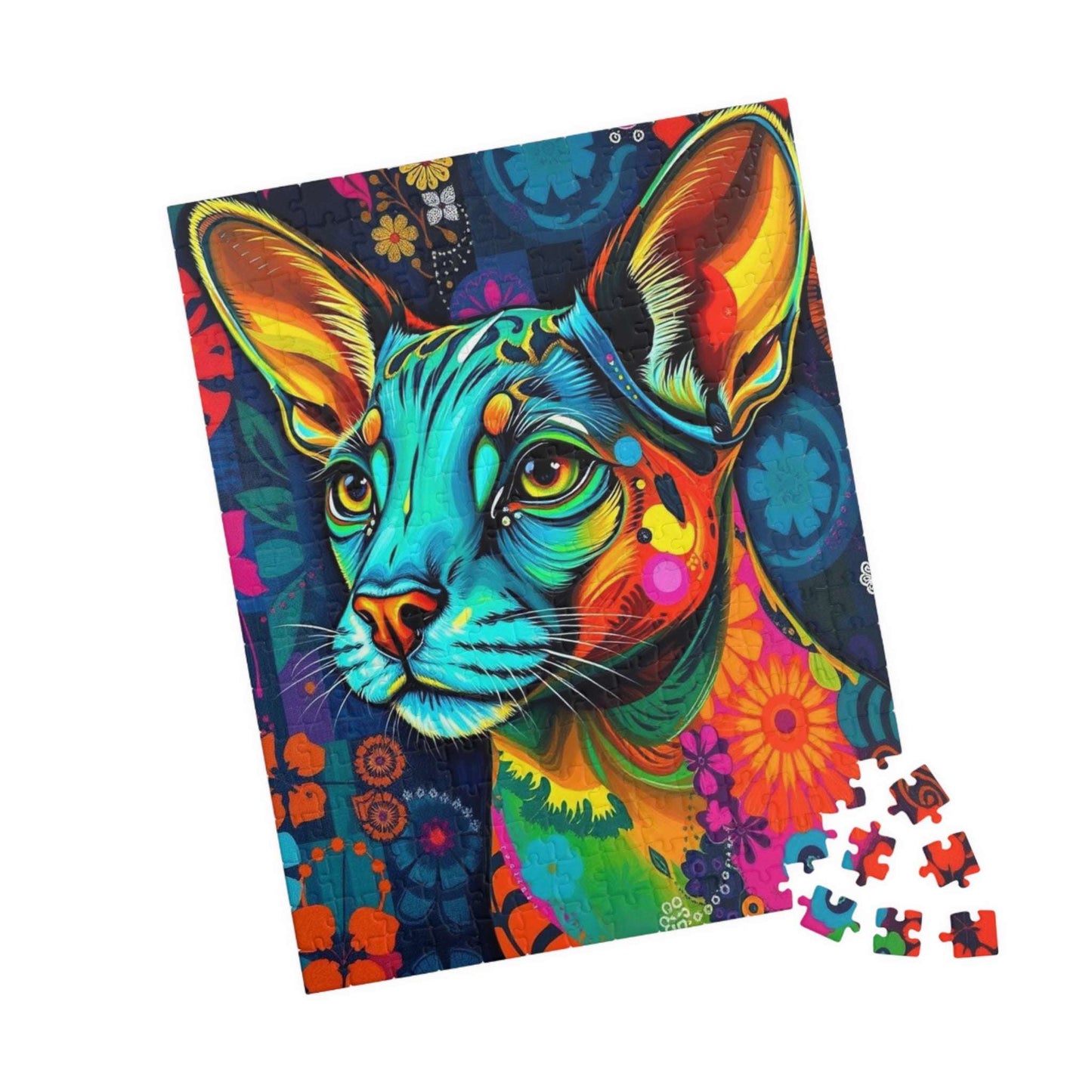 Colorful Cat Jigsaw Puzzle for Adults, 110/252/520/1014 Piece Fun Animal Home Entertainment Family Game Night, Thoughtful Gift for Cat Lover Puzzle The Puzzle Chest