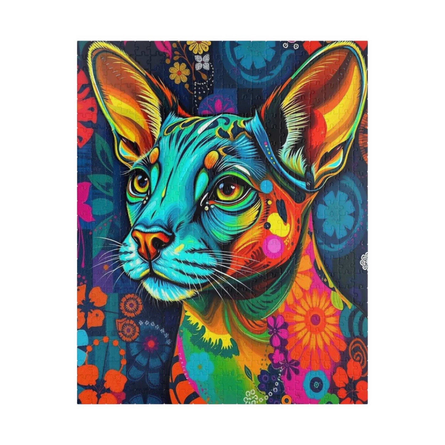 Colorful Cat Jigsaw Puzzle for Adults, 110/252/520/1014 Piece Fun Animal Home Entertainment Family Game Night, Thoughtful Gift for Cat Lover 520 pcs (Vertical) Puzzle The Puzzle Chest