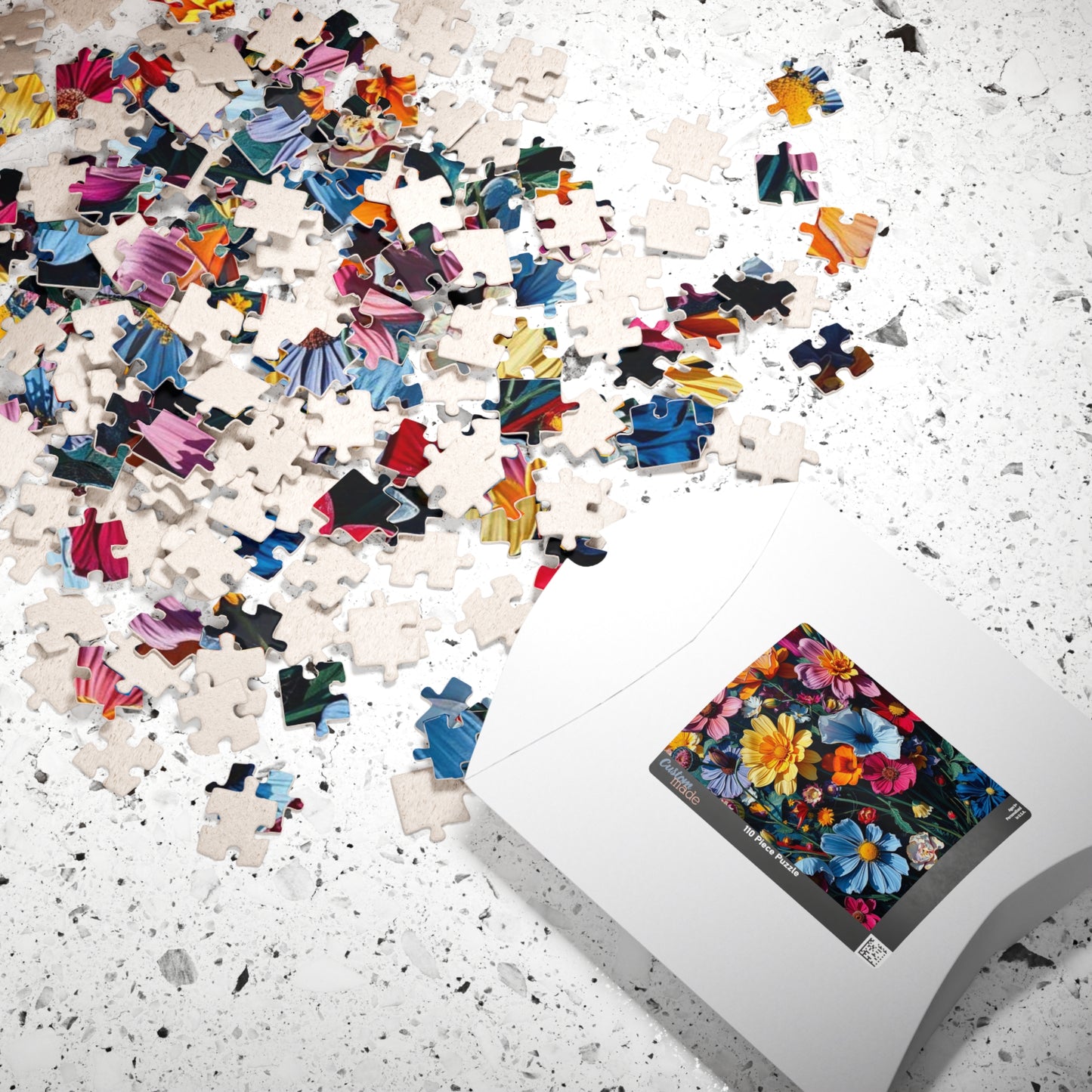 Floral Jigsaw Puzzle, Colorful Flower Game, Friend Gift for Garden Lover, Family Game Night, Home Entertainment Brain Teaser Puzzle The Puzzle Chest