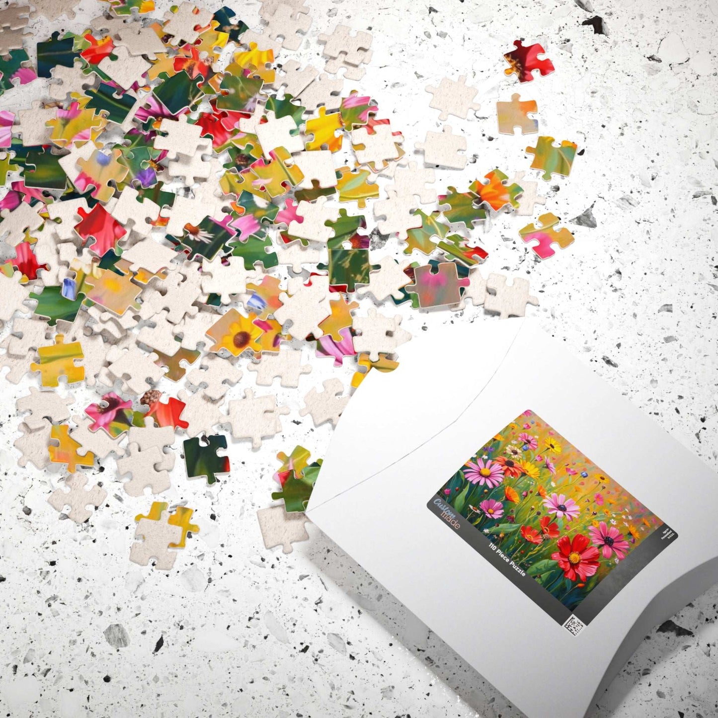 Vibrant Floral Puzzle, Flower Botanical Jigsaw Game for Adults, Gift for Nature Lovers and Family Fun Game Nights, Mindfulness Activity Puzzle The Puzzle Chest