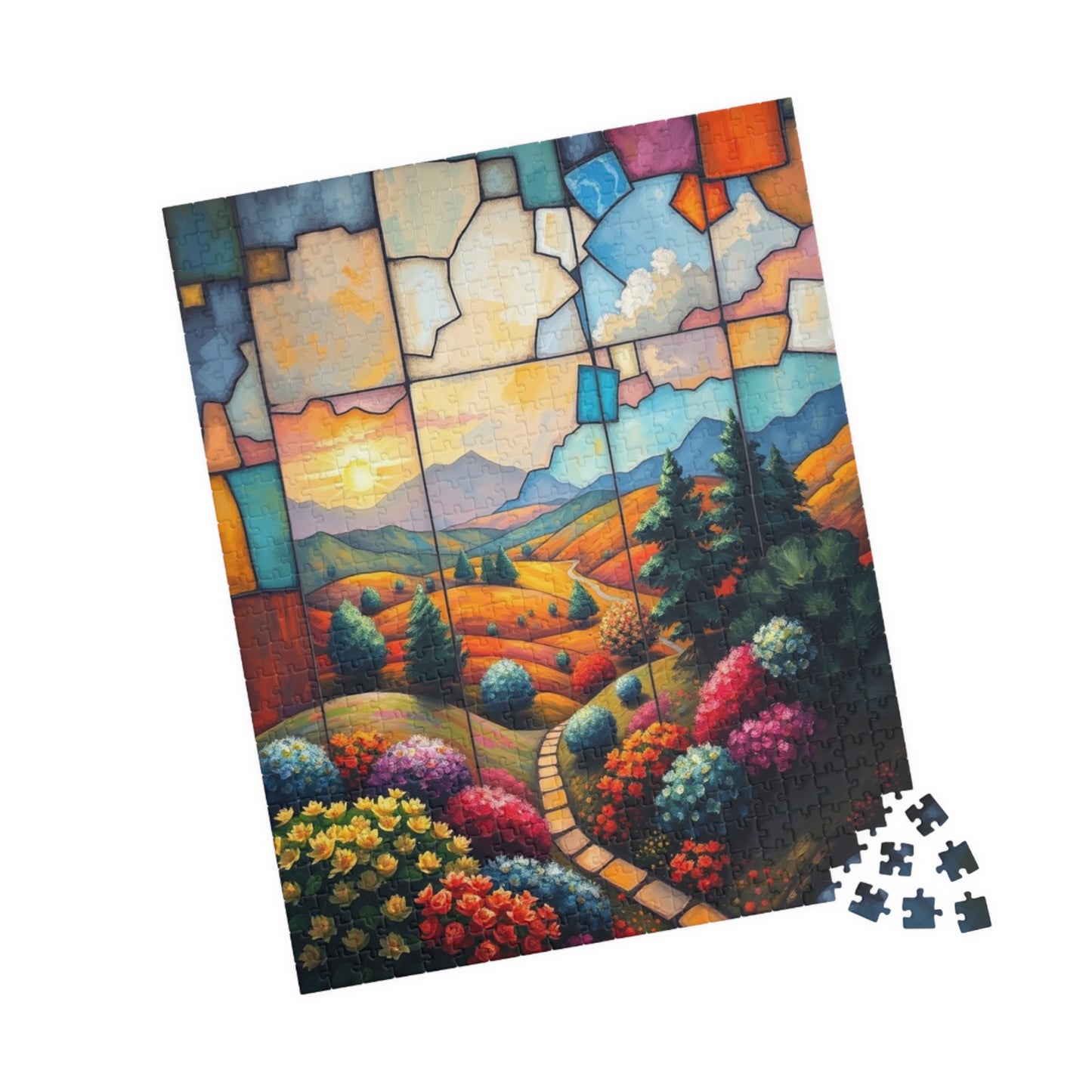 Chromatic Vale Landscape Puzzle, 110-1014 Piece Adult Jigsaw, Scenic Nature Art, Gift for Puzzle Lover, Mindfulness Activity, Brain Teaser