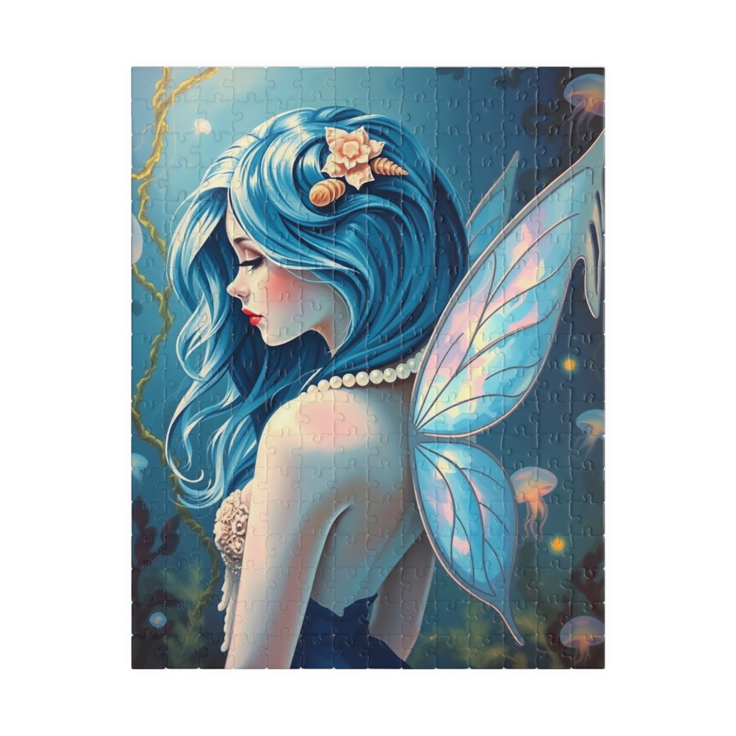 Ocean Whisperer Fairy Puzzle, 110 252 520 1014-piece Mythical Creature Jigsaw Game, Gift for Fairy Tale Lovers, Family Fun, Cozy Night In 252 pcs (Vertical) Puzzle The Puzzle Chest