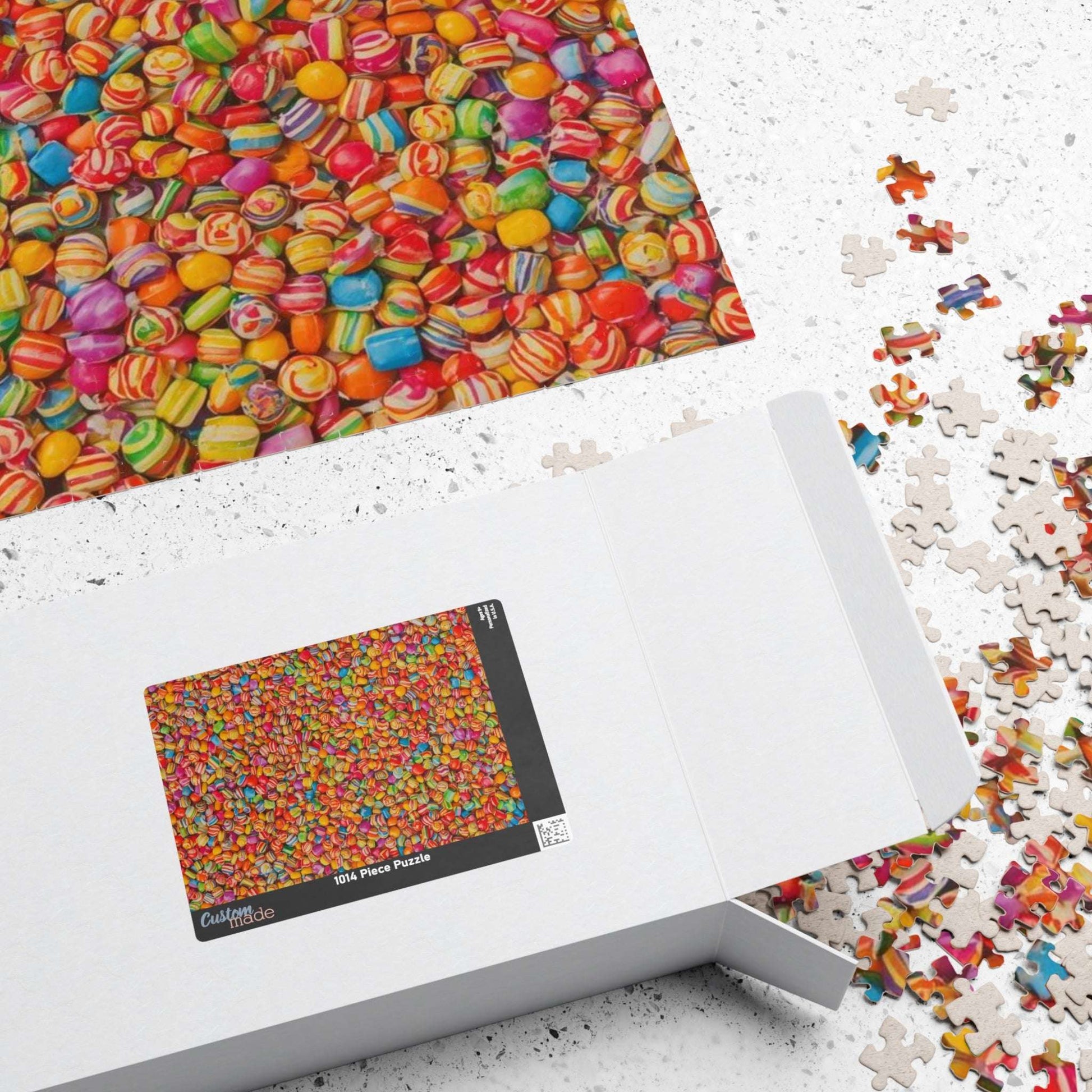 Candy Lovers Collage Jigsaw Puzzle - Bright Overlapping Sweet Treats for a Fun Food Puzzle Puzzle The Puzzle Chest